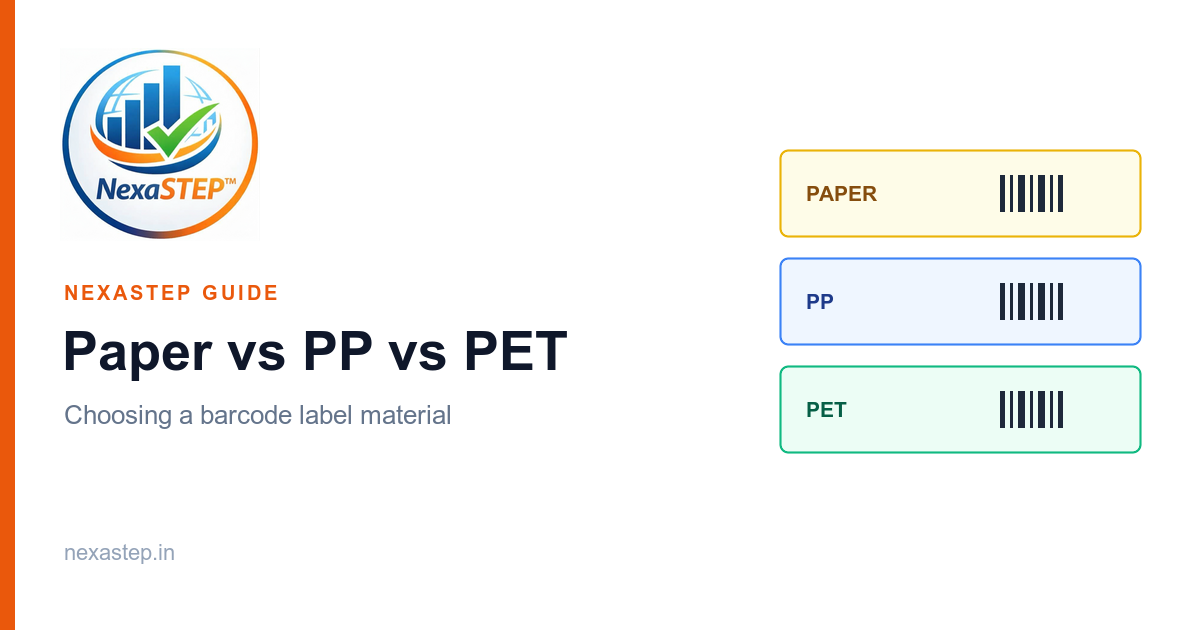 Barcode Label Material Guide: Paper vs PP vs PET