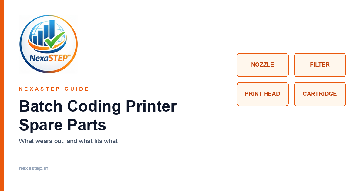 Batch Coding Printer Spare Parts: What Wears Out, and What Fits What
