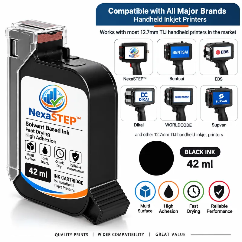 Solvent based 12.7 mm Ink Cartridge, 42 ml